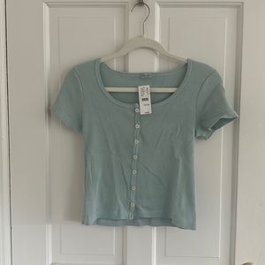 PACSUN: John Galt California Mint Button-Up Top